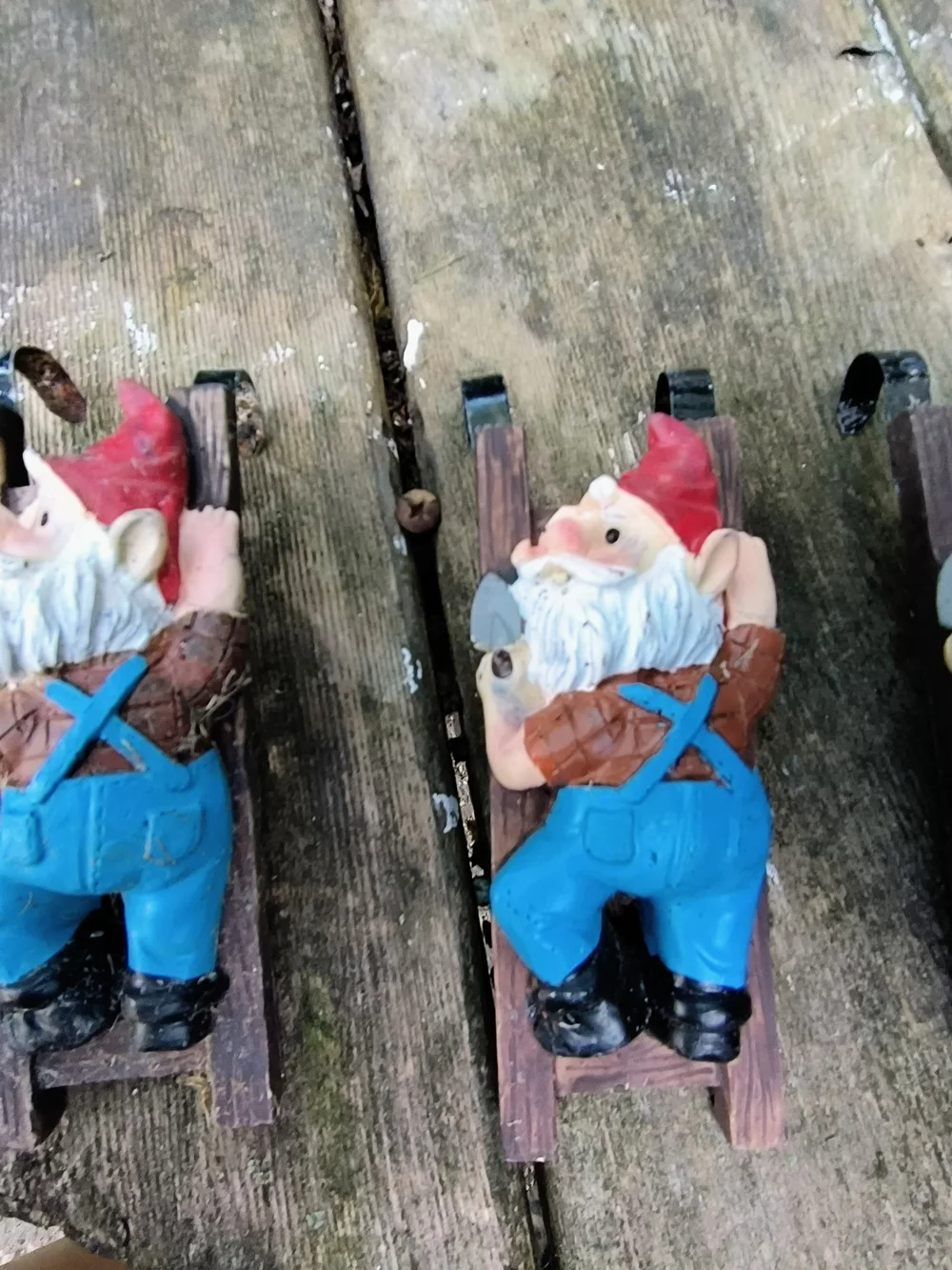 Hanging Gnome Figures 3 Each Is Roughly 5 1/2 Tall X 2